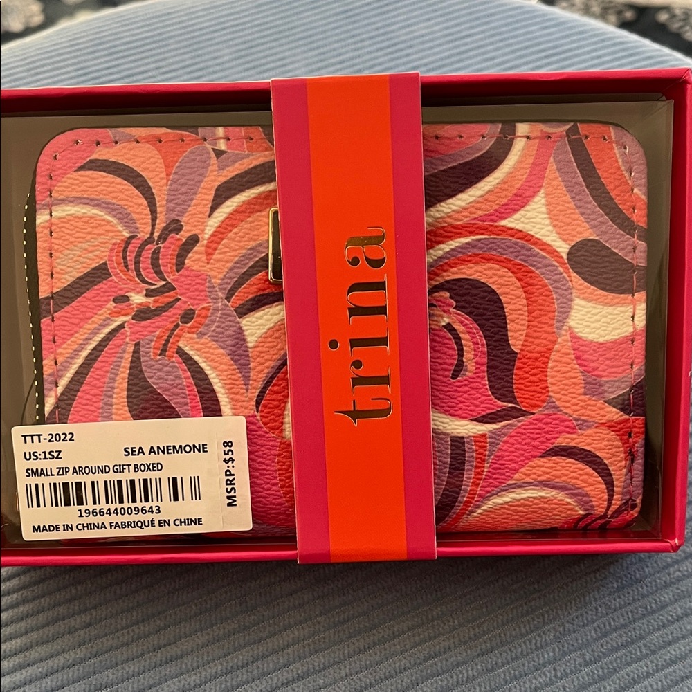 Trina Turk Vibrant Pink and Purple Wallet